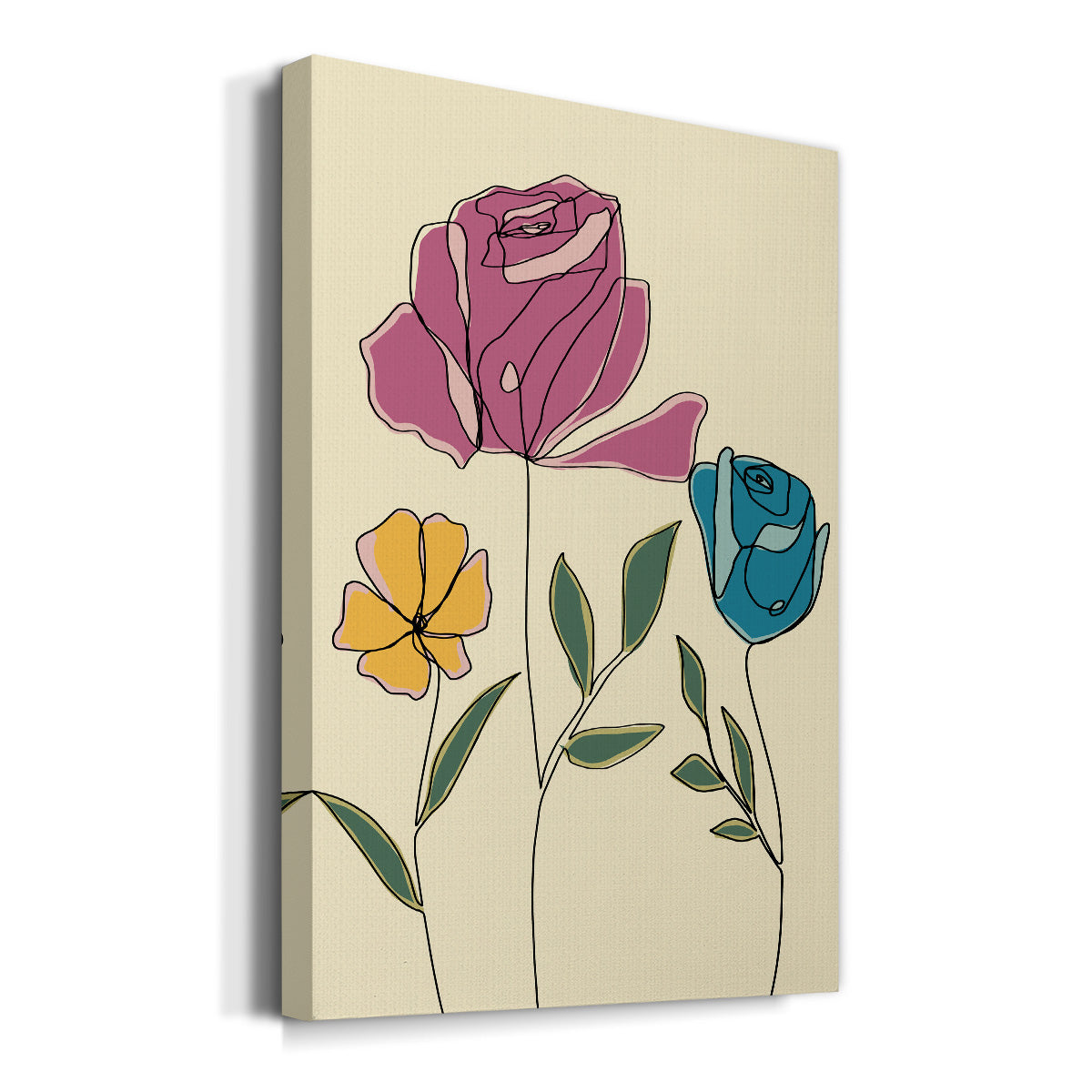 Colored Floral II - Canvas Art Print