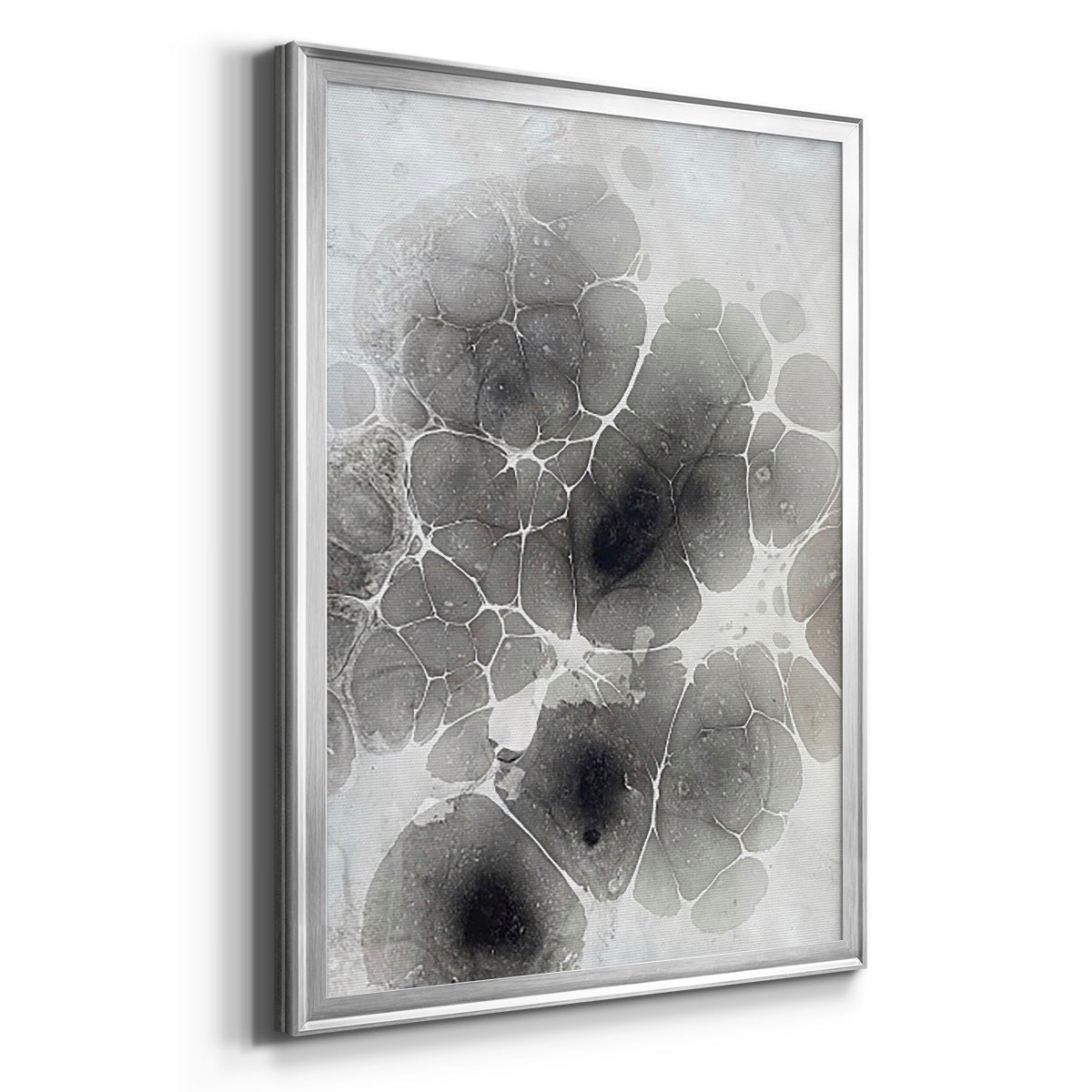 Marbling XI - Modern Framed Canvas Print