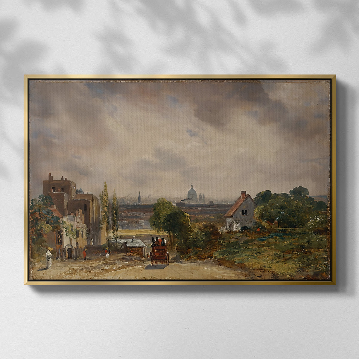 Sir Richard Steele's Cottage, Hampstead, c. 1832 - Floater Framed Canvas Print