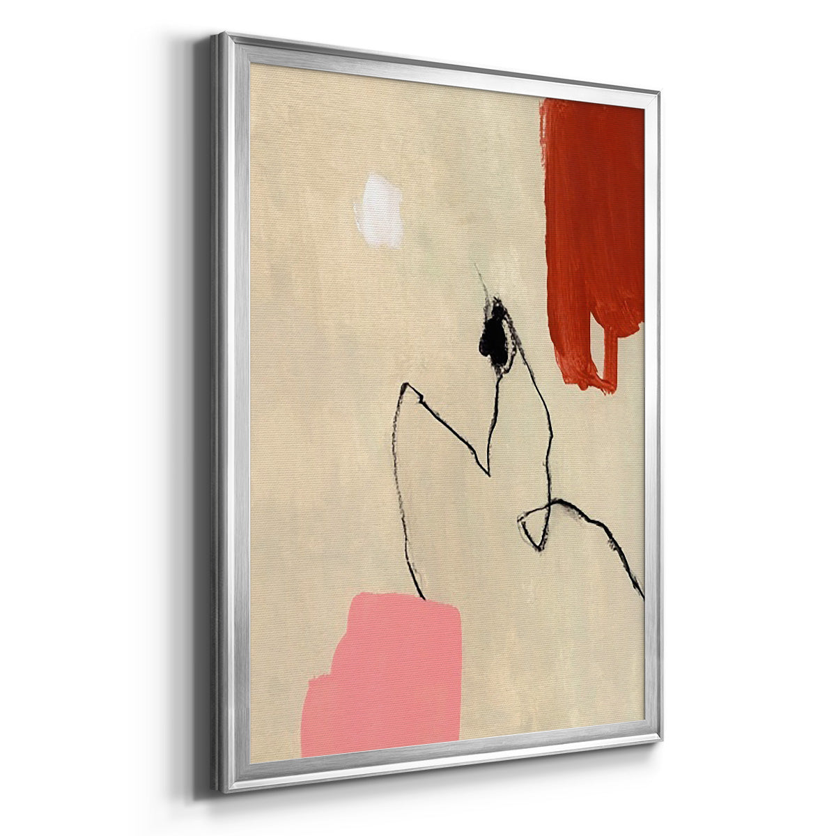 Terra Rosa Abstract II - Modern Framed Canvas Print