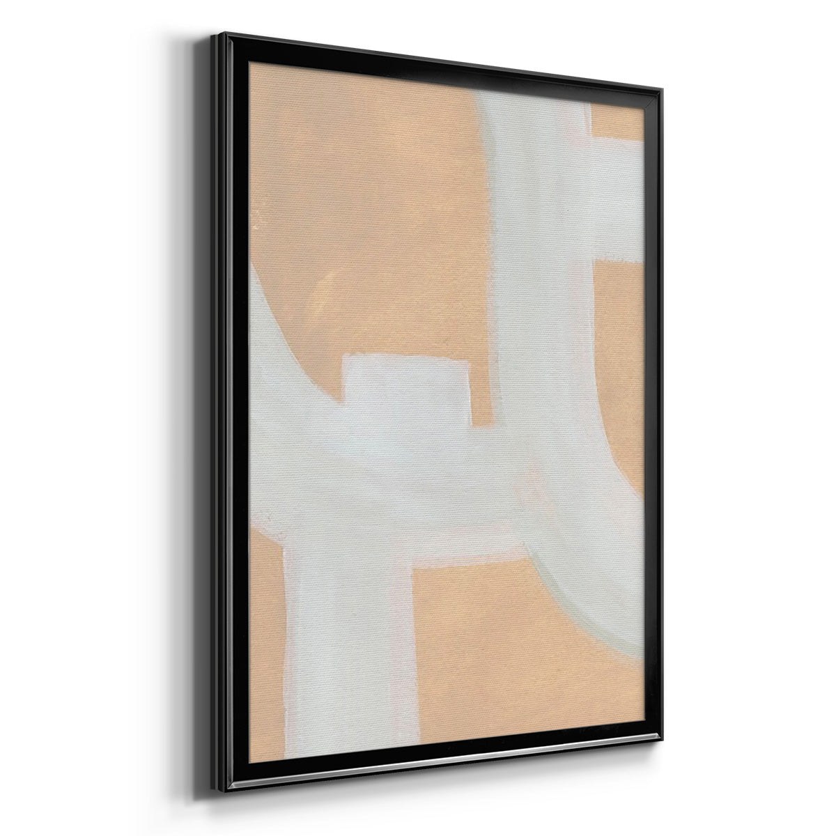 Neutral Winding Paths II - Modern Framed Canvas Print
