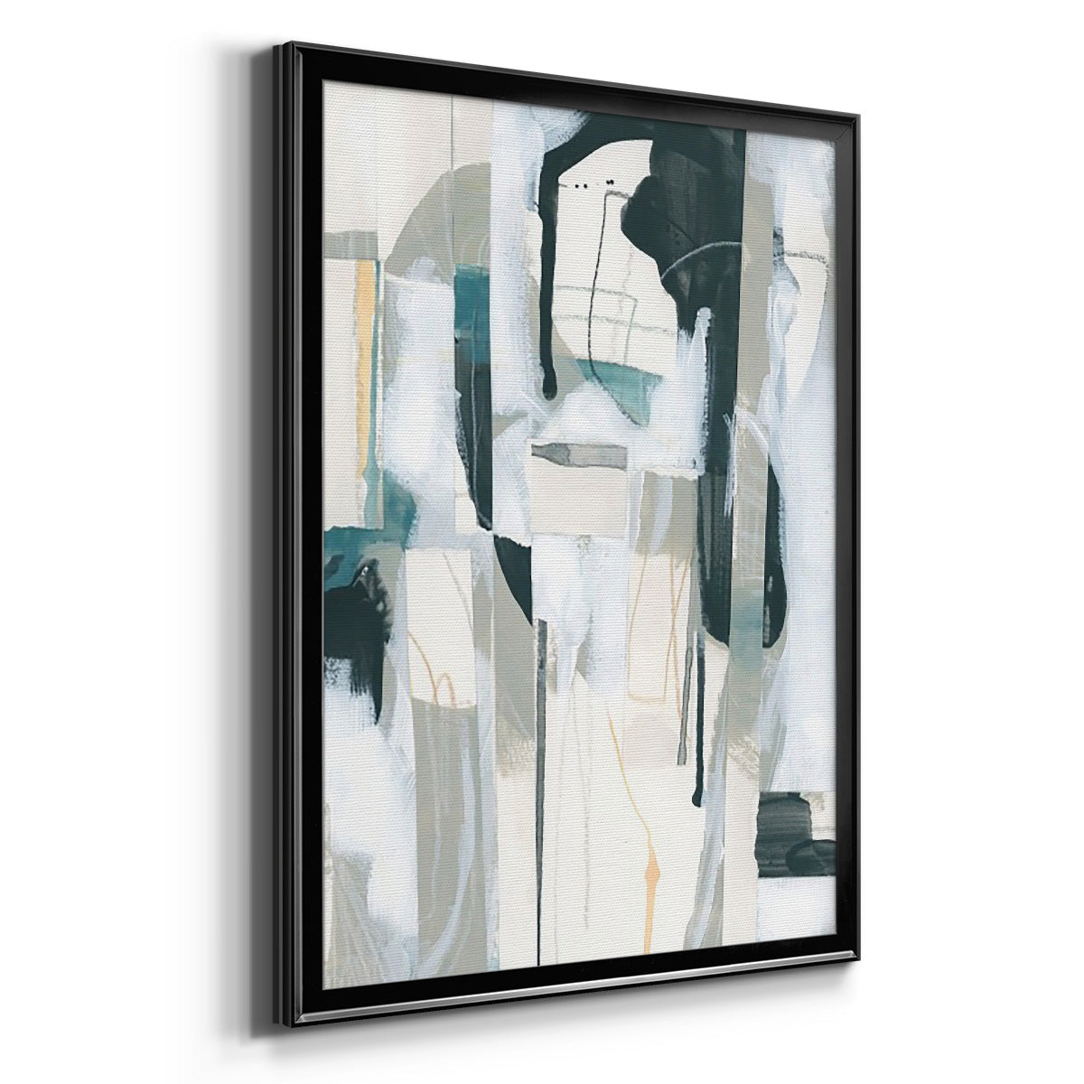 Sea Cavern Strata II - Modern Framed Canvas Print
