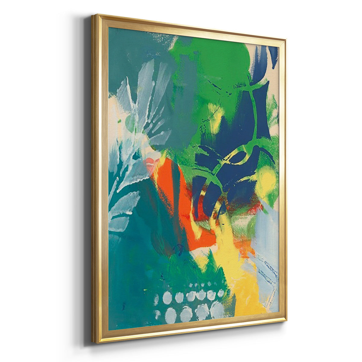 Tropical Graphics II - Modern Framed Canvas Print