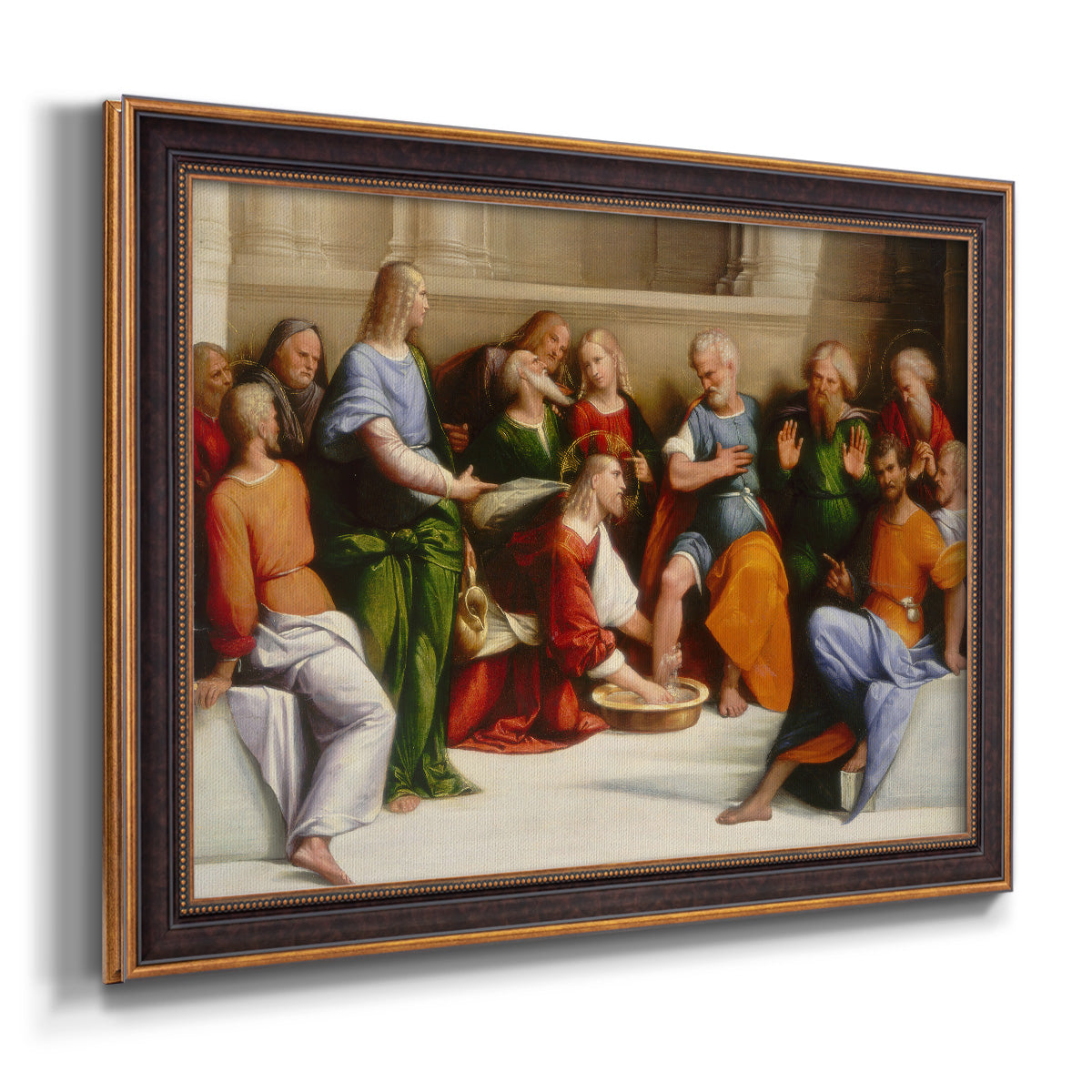 Christ Washing the Disciples' Feet - Ornate Framed Canvas Print