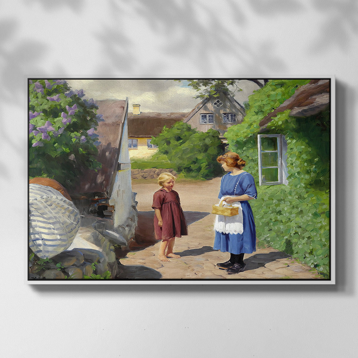Summer Day in Jyllinge, 1922 - Floater Framed Canvas Print
