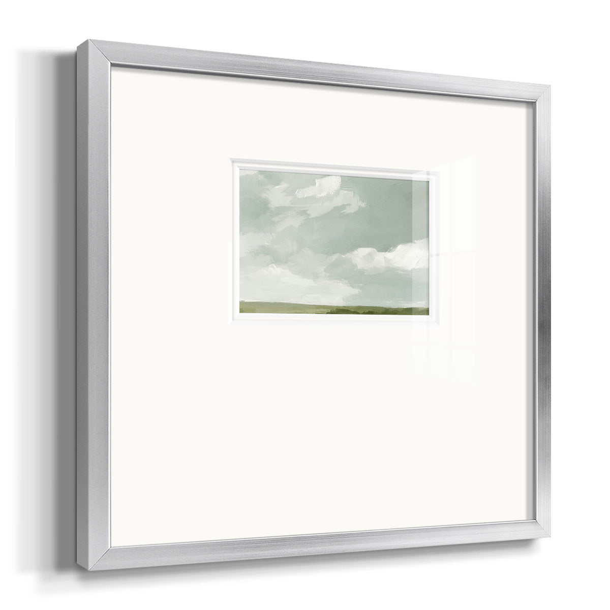 Gray Stone Sky II Premium Framed Print Double Matboard