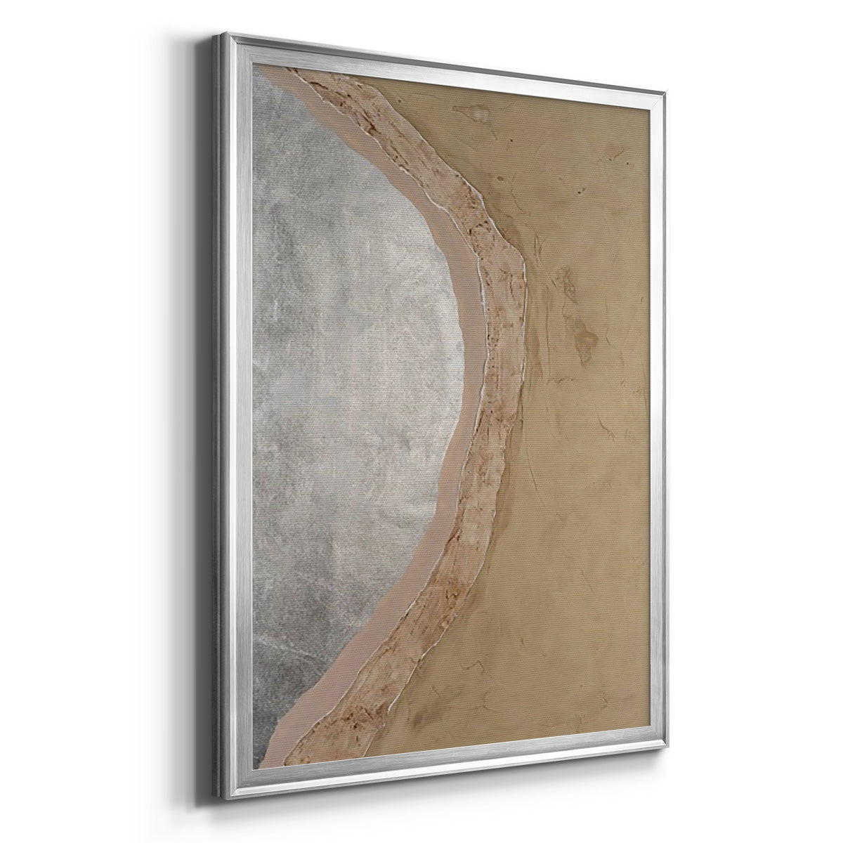 Silver Lake I - Modern Framed Canvas Print