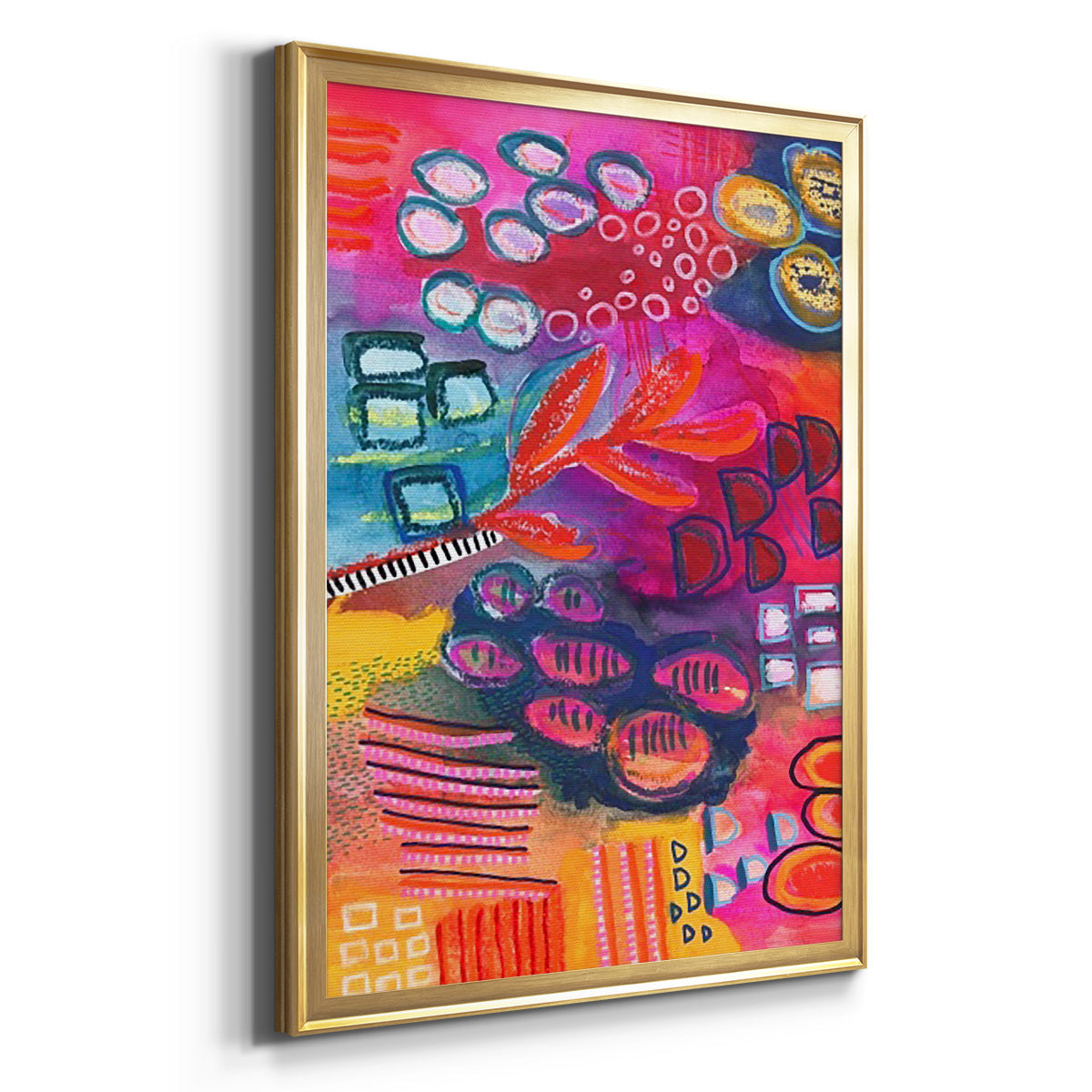 Vivaciously Changing I - Modern Framed Canvas Print