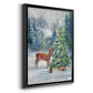 Winter Gathering - Modern Framed Canvas Print