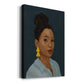 Figure in Yellow Earring Premium Gallery Wrapped Canvas - Ready to Hang