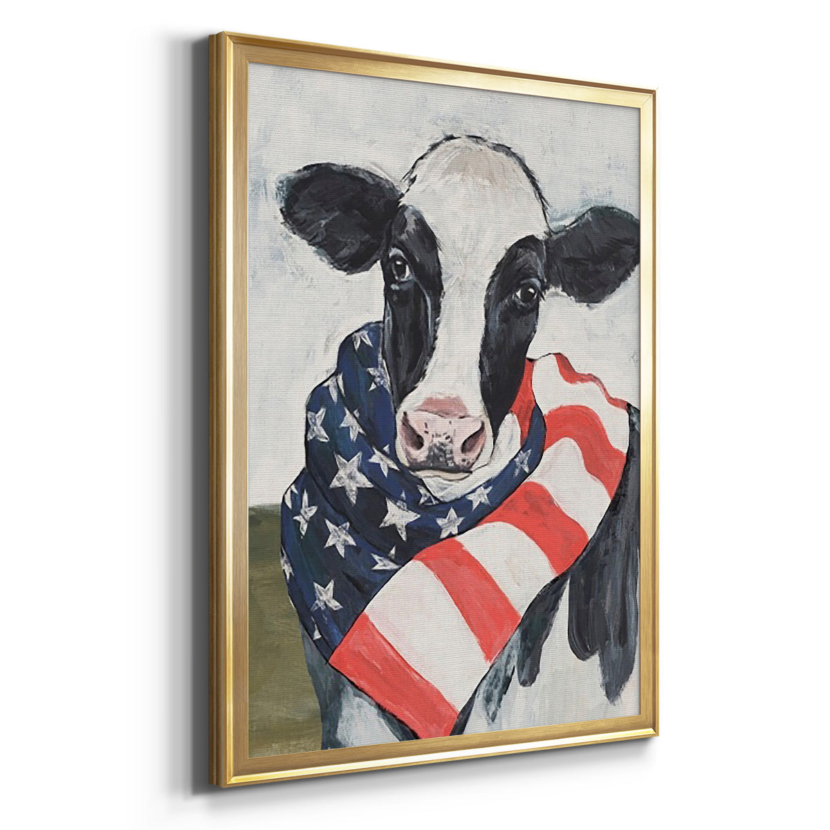 American Cow I - Modern Framed Canvas Print