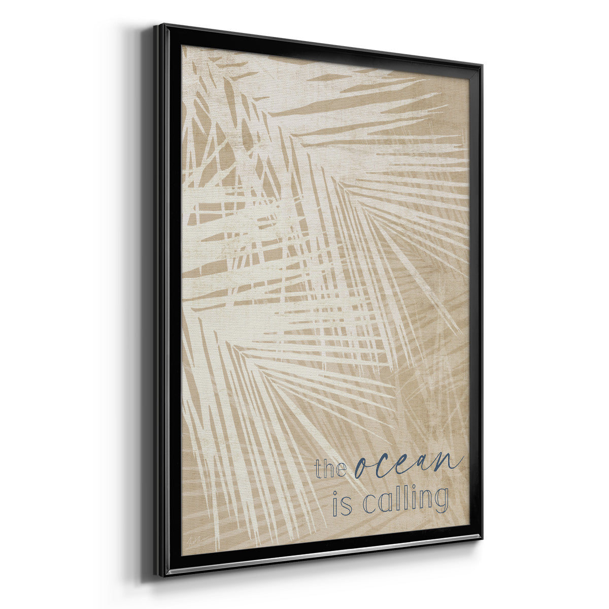 Ocean Calling Palms - Modern Framed Canvas Print