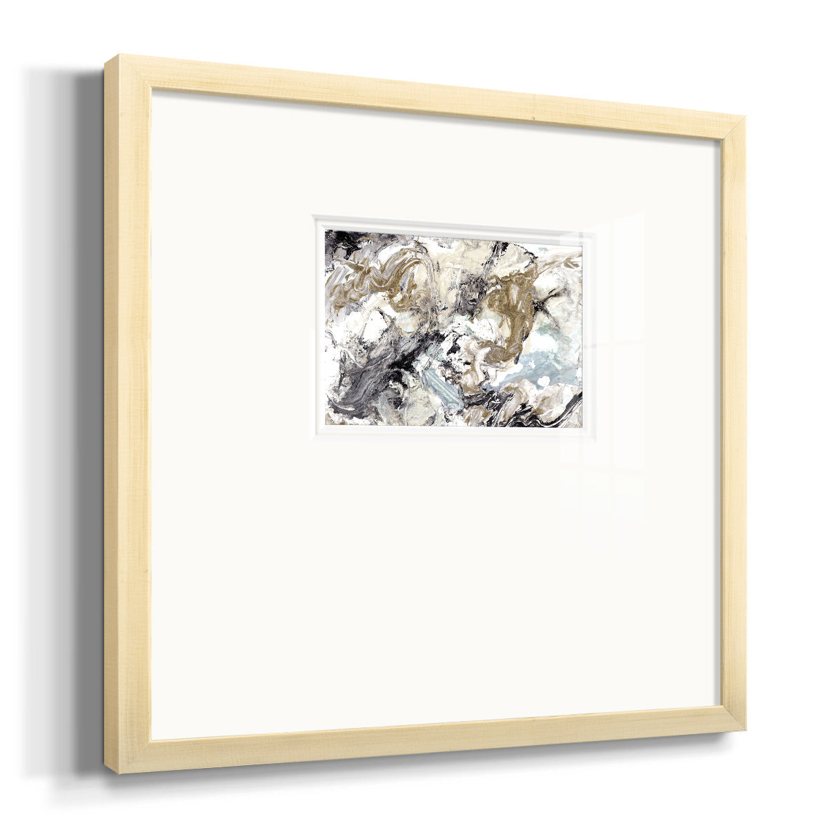 Marbelized Abstract Premium Framed Print Double Matboard