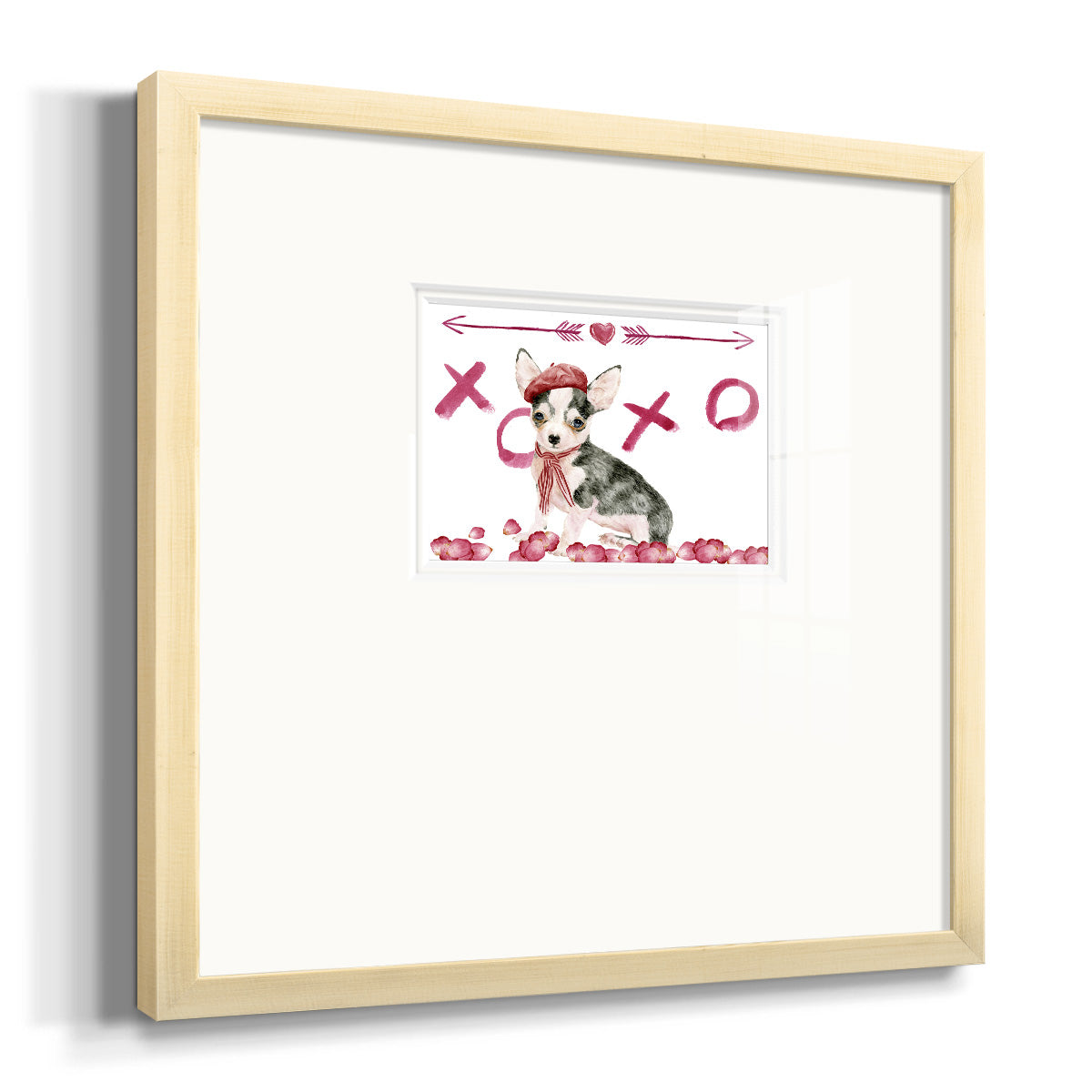 Puppy Valentine Collection A Premium Framed Print Double Matboard