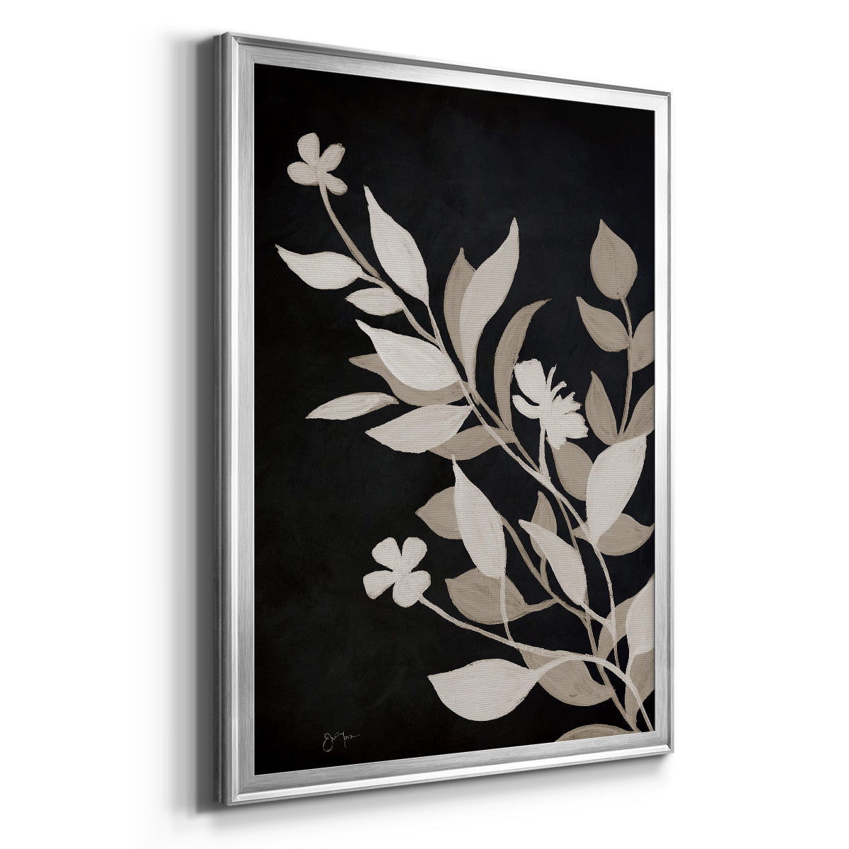 Midnight Silhouette II - Modern Framed Canvas Print