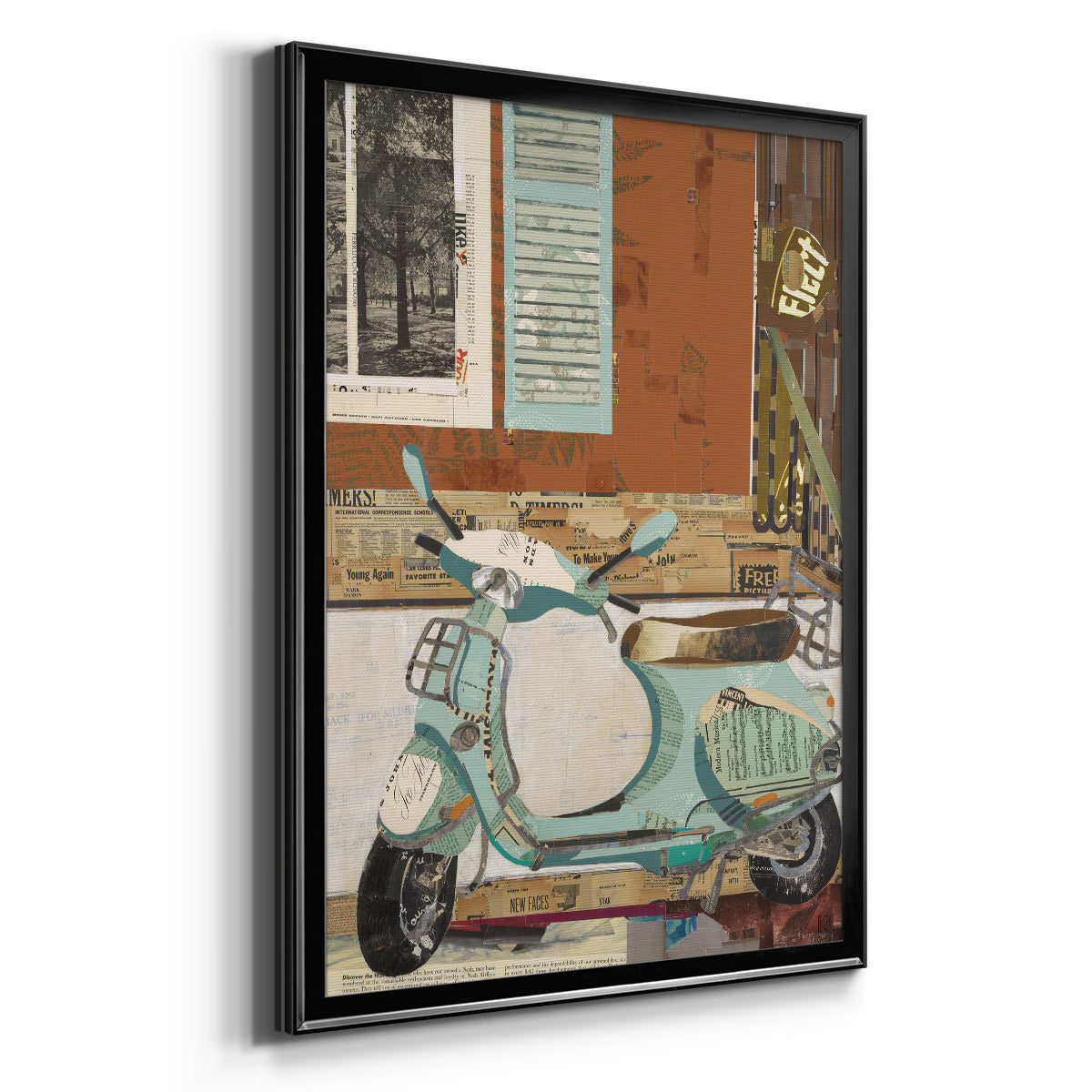 That Vespa - Modern Framed Canvas Print