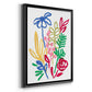 Bold Brushstroke Blooms I - Modern Framed Canvas Print