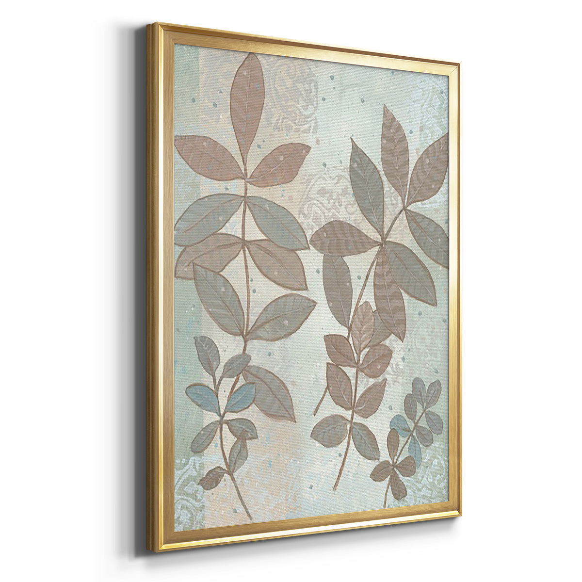 Leaf Cluster I - Modern Framed Canvas Print