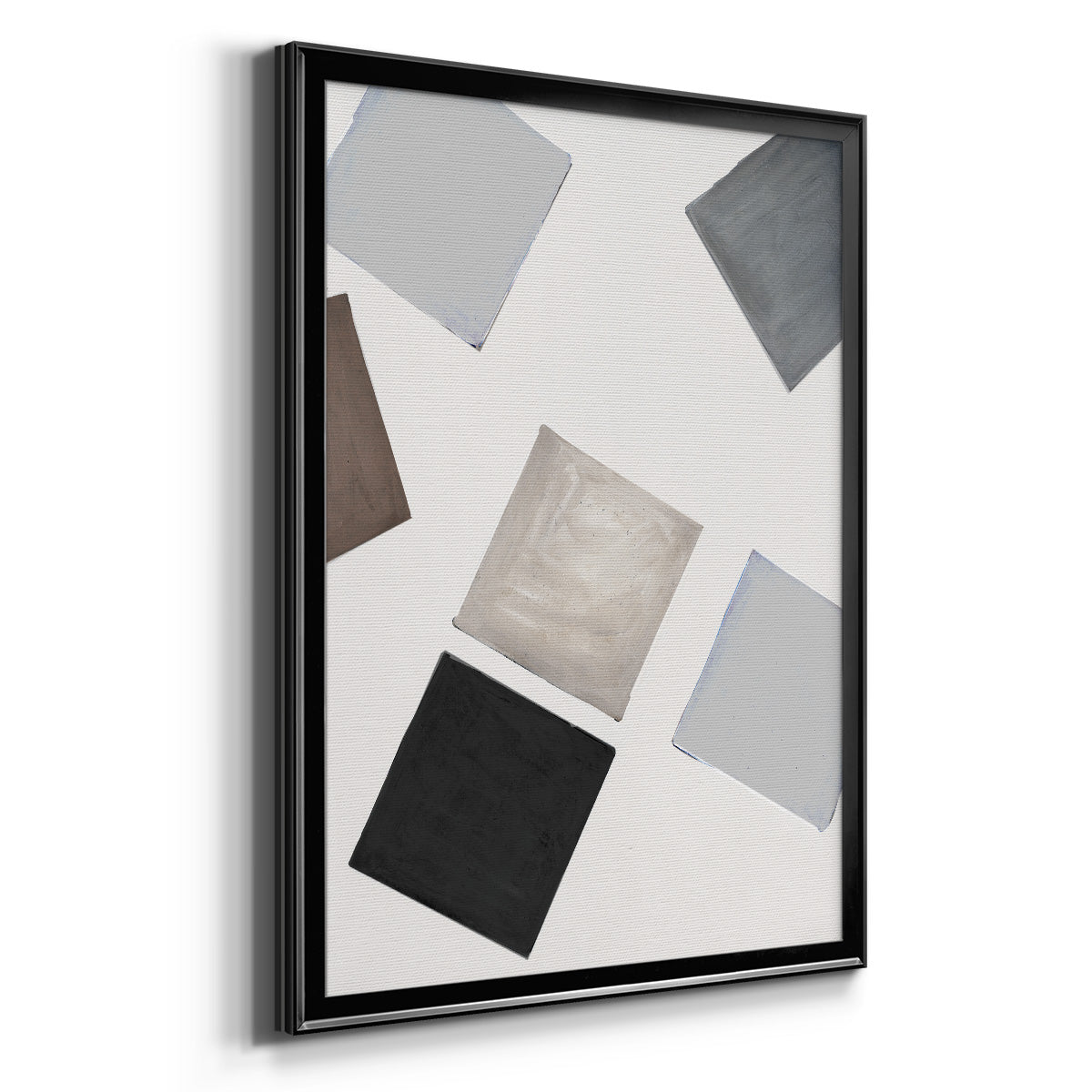 Block Encounter Revisit I - Modern Framed Canvas Print