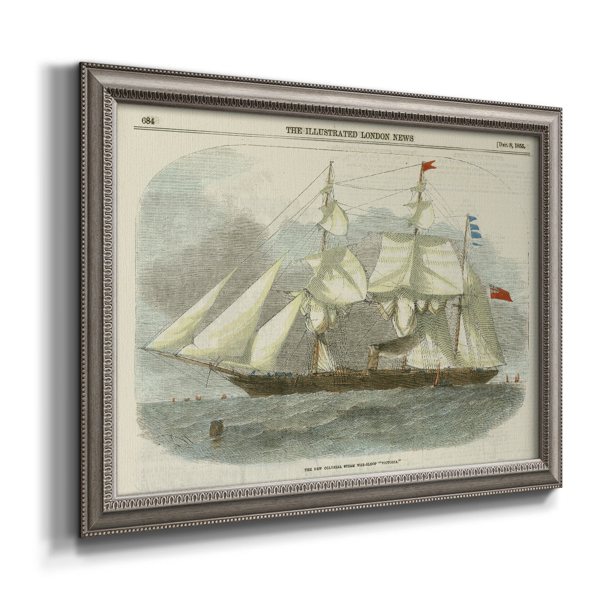 Antique Clipper Ship III Premium Framed Canvas- Ready to Hang