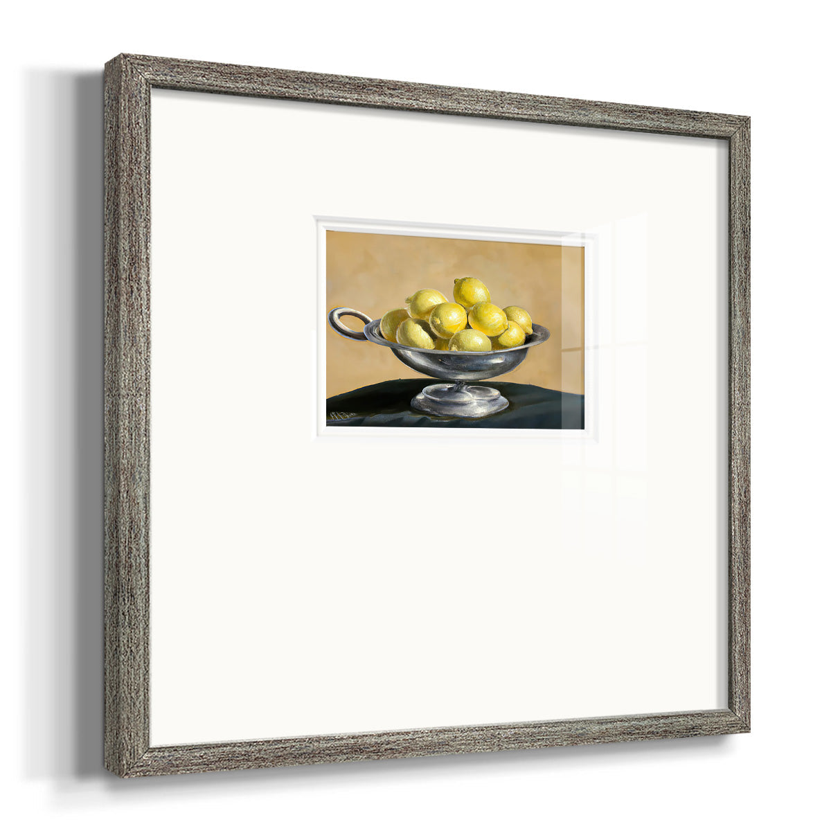 Lemon Bowl  - Double Matboard Framed Print