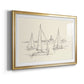 Coastal Contour Sketch II - Modern Framed Art Print