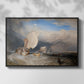 Fishing Boats with Hucksters Bargaining for Fish, 1837-1838 - Floater Framed Canvas Print