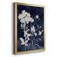Indigo Botanical II Revisited - Modern Framed Canvas Print