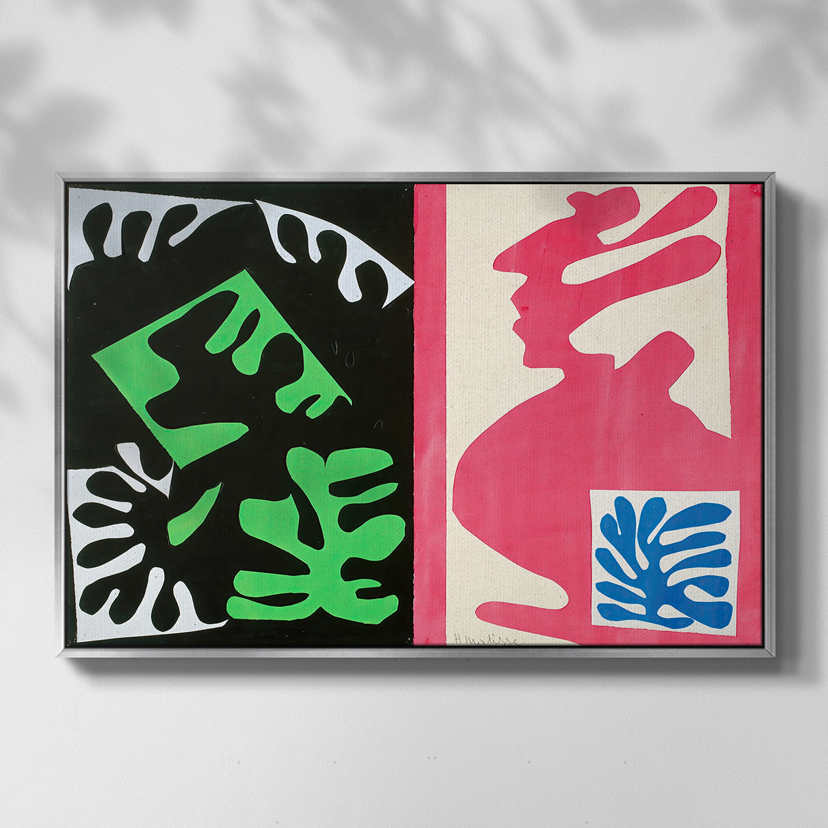 Composition, Black and Red, from Jazz, 1947 - Floater Framed Canvas Print