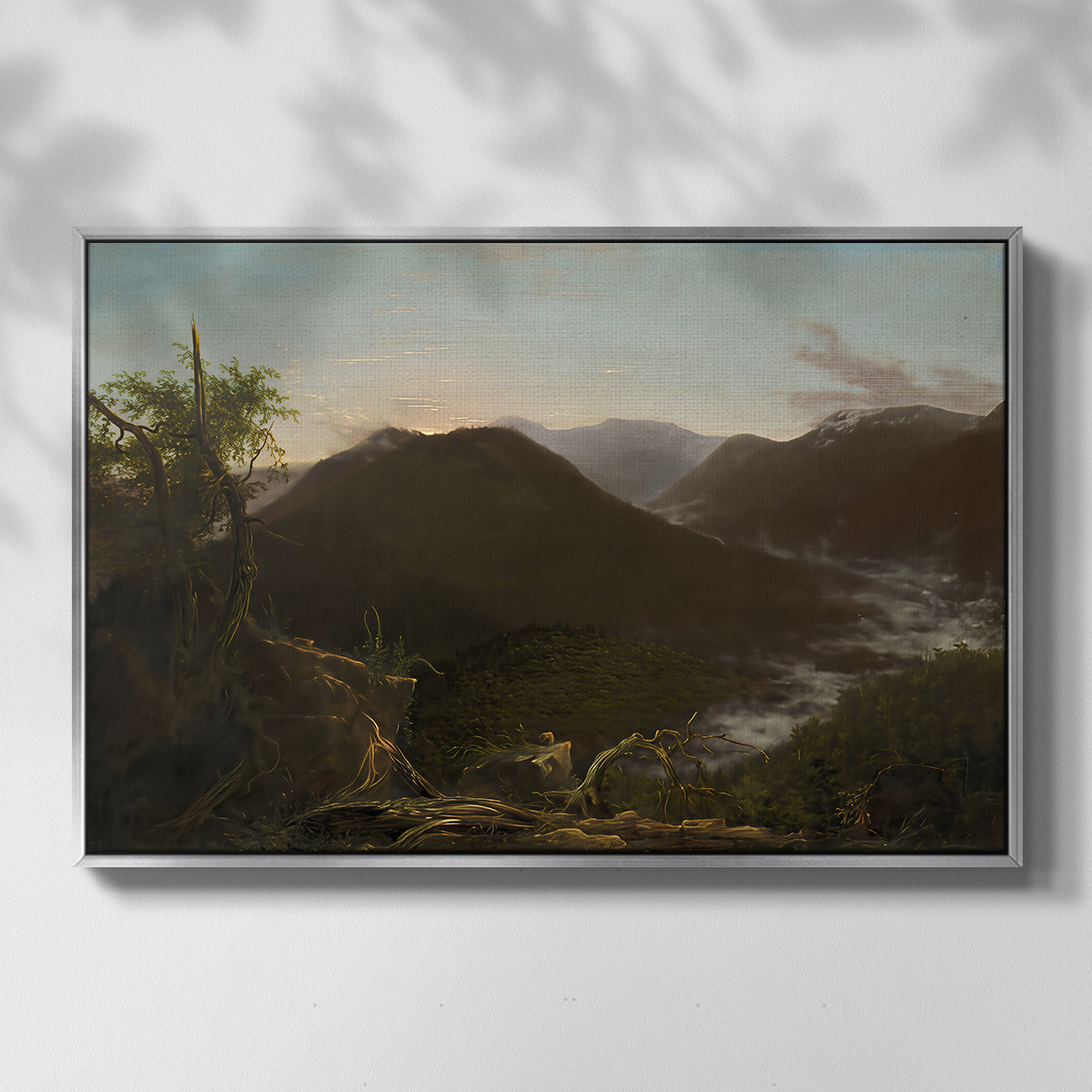 Sunrise in the Catskill Mountains, 1826 - Floater Framed Canvas Print