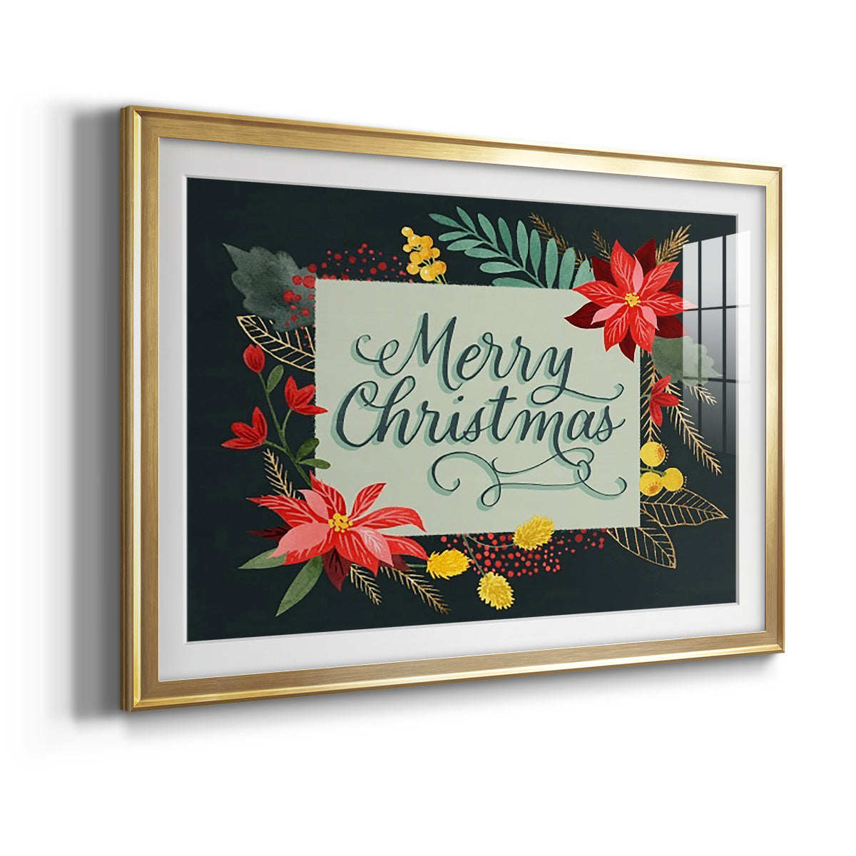 Bright Christmas Night  I - Modern Framed Art Print
