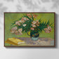 Vase with Oleanders and Books, 1888 - Floater Framed Canvas Print