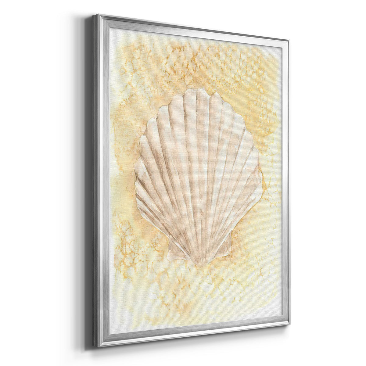 Salty Seashell II - Modern Framed Canvas Print