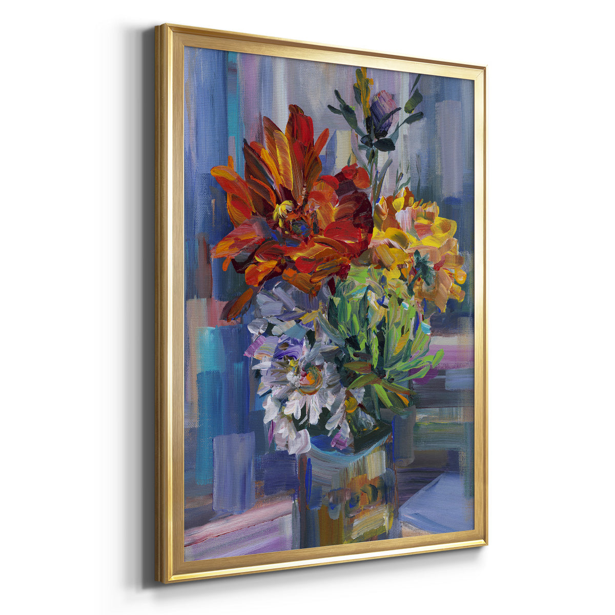 Modern Bouquet - Modern Framed Canvas Print