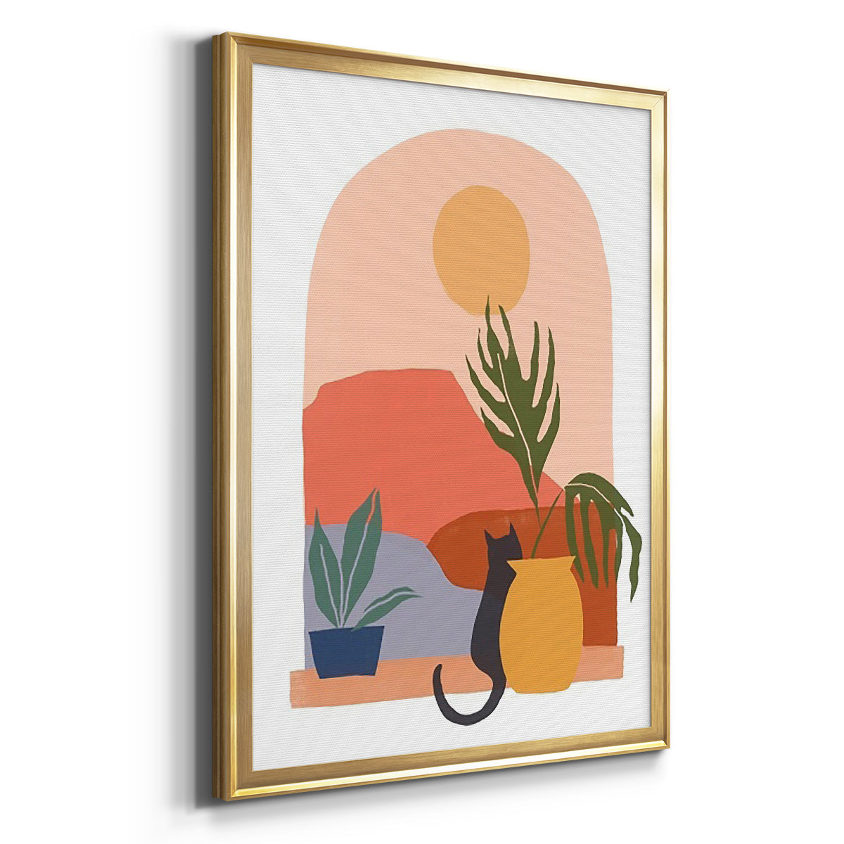 Paper Scene I - Modern Framed Canvas Print
