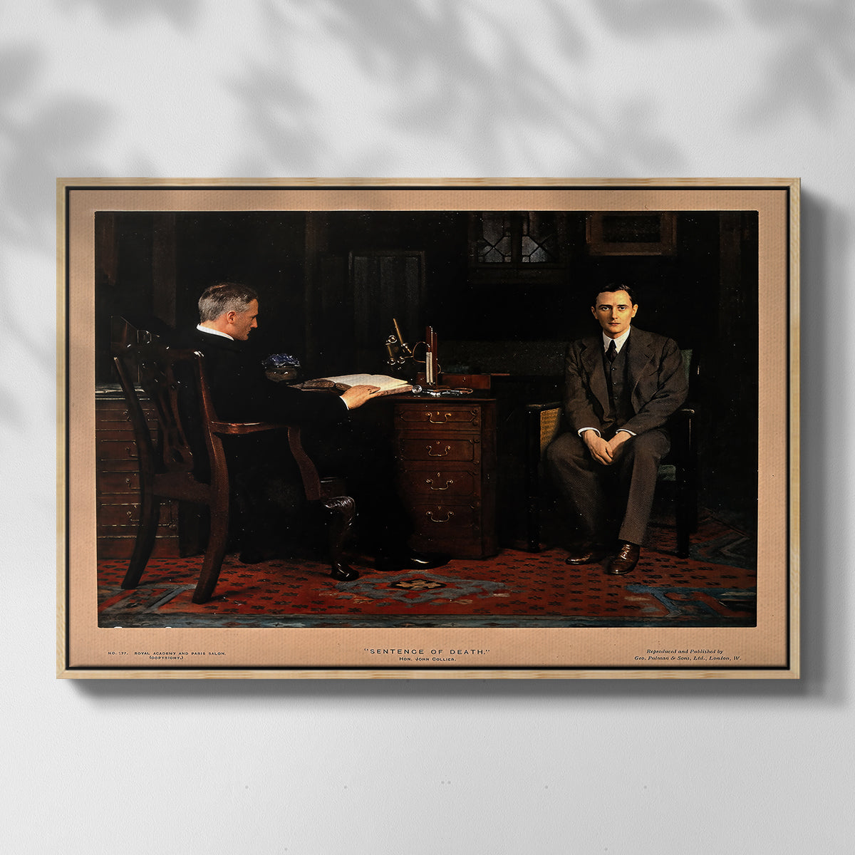 The Sentence of Death, 1908 - Floater Framed Canvas Print