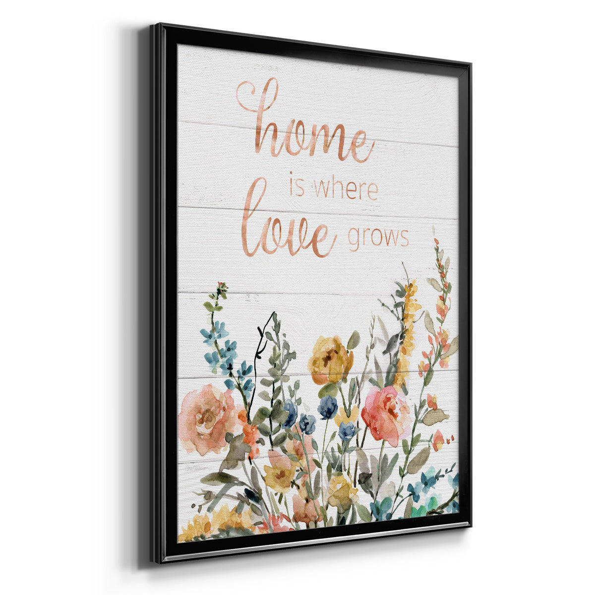 Home is Where Love Grows - Modern Framed Canvas Print