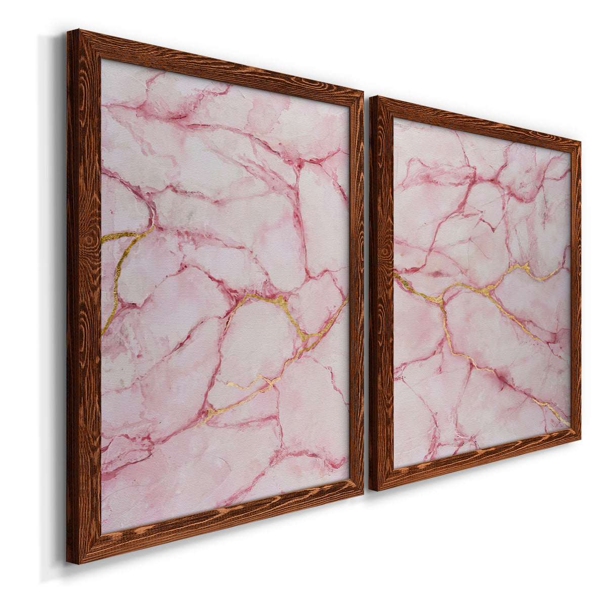 Rose Marble I - Premium Framed Canvas 2 Piece Set - Ready to Hang