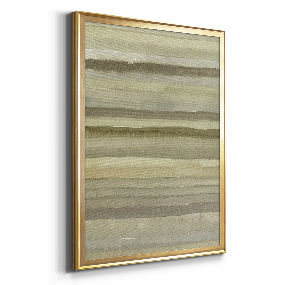 Lines in Neutral II - Modern Framed Canvas Print