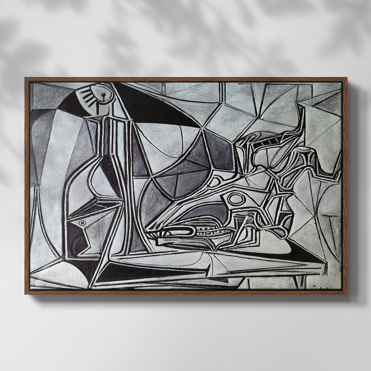Goat's Skull, Bottle and Candle, 1952 - Floater Framed Canvas Print
