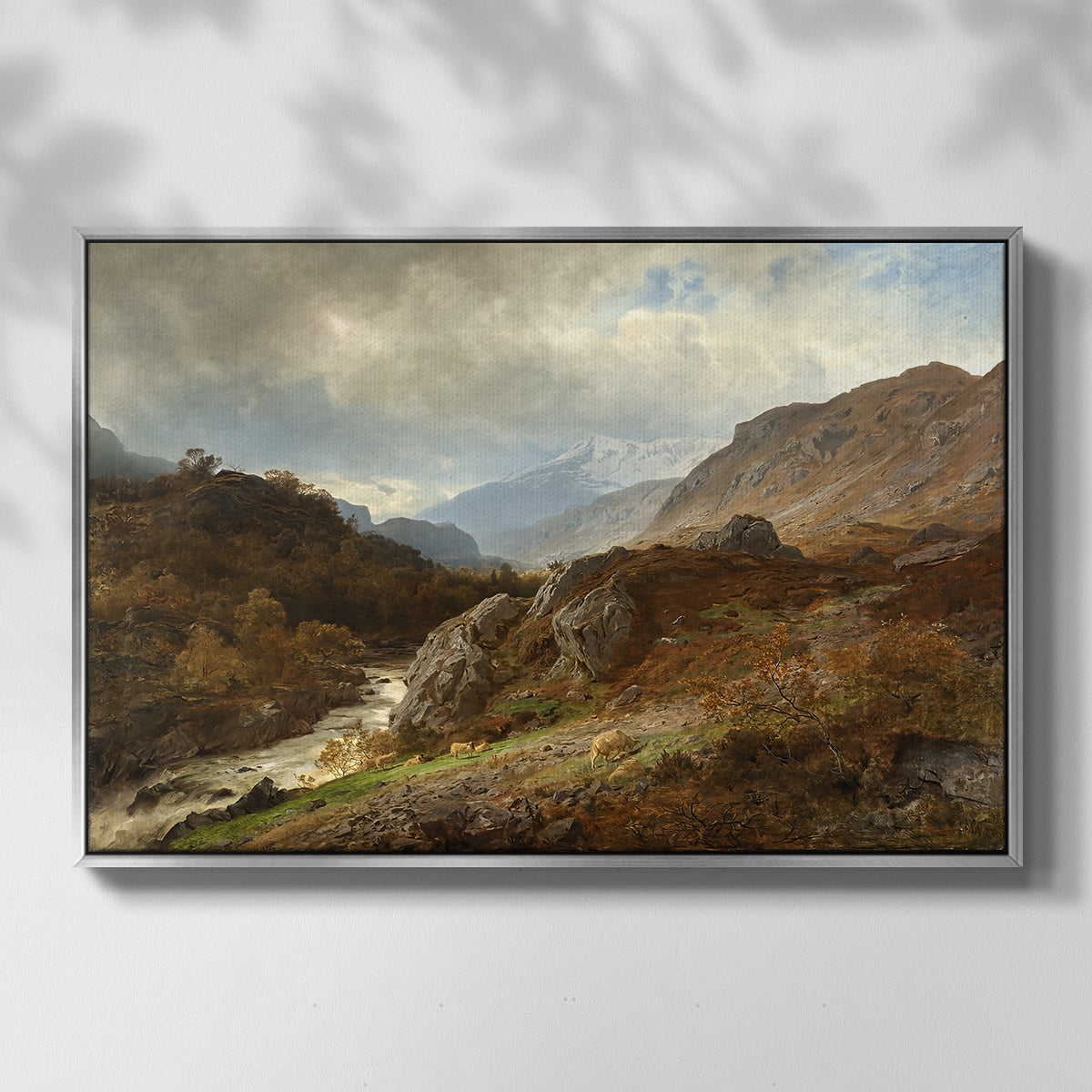 Mountain Landscape, 1864 - Floater Framed Canvas Print