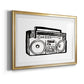 Boombox Sketch Premium Framed Print - Ready to Hang