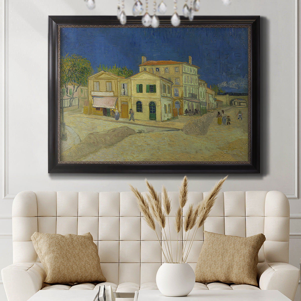 The Yellow House - Ornate Framed Canvas Print
