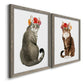 Flower Crown Cats I - Premium Framed Canvas 2 Piece Set - Ready to Hang