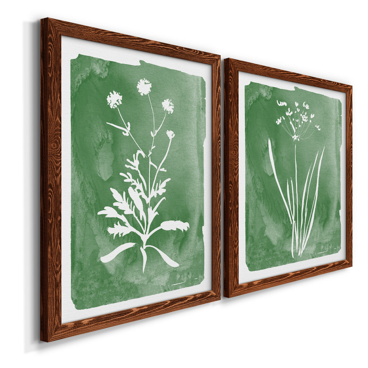 Green Botanical I - Premium Framed Canvas 2 Piece Set - Ready to Hang