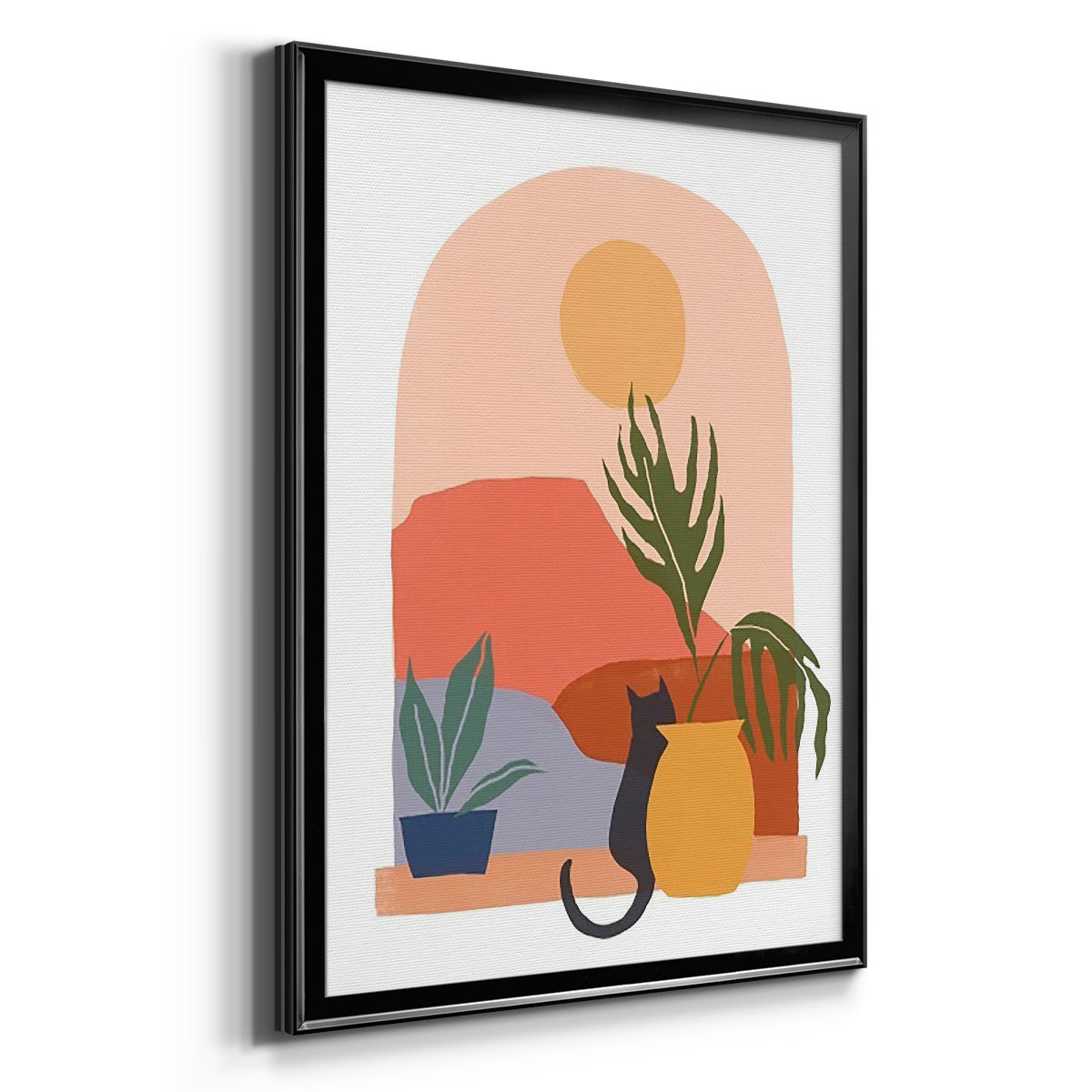 Paper Scene I - Modern Framed Canvas Print