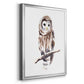 Barred Owl Impressions I - Modern Framed Canvas Print