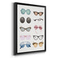 Vintage Glasses II - Modern Framed Canvas Print