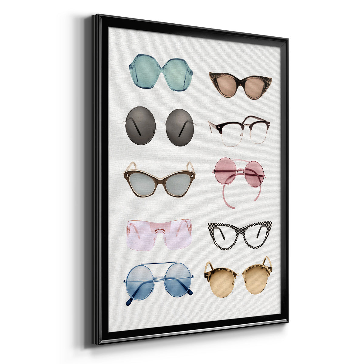 Vintage Glasses II - Modern Framed Canvas Print