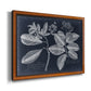 Foliage on Navy IV Premium Framed Canvas- Ready to Hang